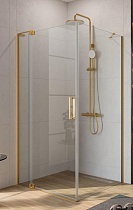 Душевой уголок Cezares Slider SLIDER-AH-1-100-90/100-C-BORO 100x90/100 прозрачное, брашированное золото