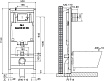 Инсталляция для унитаза Oli 80 300573pSA00 с кнопкой Salina хром