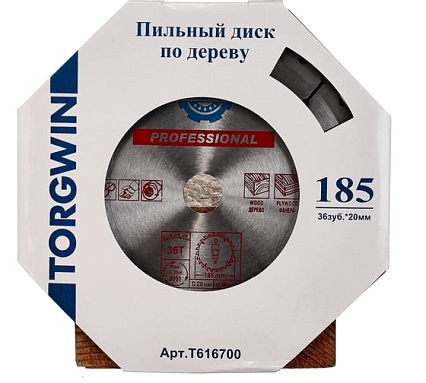 Диск пильный по дереву 185х20 мм, 36Z TORGWIN T616700