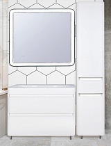 Мебель для ванной Style Line Атлантика 80 см напольная, белый антискрейч