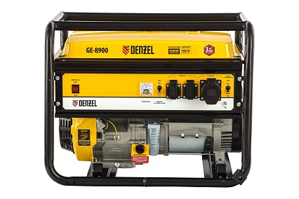Бензиновый генератор 8,5 кВт, 220В/50Гц, 25 л Denzel GE 8900 94639