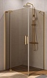 Душевой уголок Cezares Slider SLIDER-AH-1-90-80/90-BR-BORO 90x80/90 бронзовое, брашированное золото