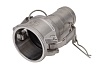 Нержавеющий камлок TITAN LOCK тип C, розетка с хвостовиком 1 1/2", AISI316 TL150CSS316