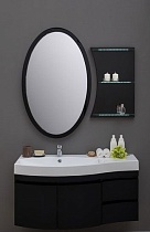 Мебель для ванной Aquanet Опера 115 см L, 2 дверцы, черный