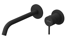 Смеситель для раковины Cezares LEAF-BLI2-20-L-NOP черный матовый