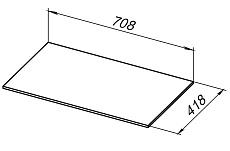 Столешница Allen Brau Liberty 75 см graphite, без отверстия 1.330011.G