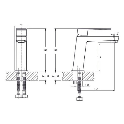 Смеситель для раковины Rush Thira TR3625-11