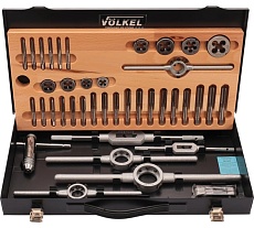 Набор метчиков и плашек VOLKEL M5-M12 HSS-G 40пр V48004
