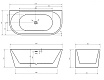 Акриловая ванна Abber AB9216-1.7R 170x80 красный