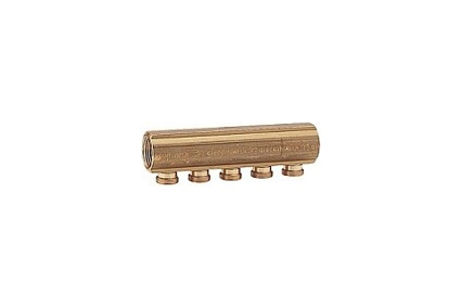 Распределительный коллектор Giacomini 3/4x18/3, латунный R551SY003