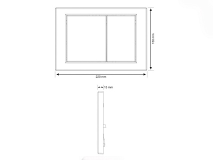 Кнопка смыва Cersanit Link BU-M05/Cm хром матовый