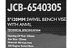 Тиски стальные поворотные с наковальней JCB 5"-125мм JCB-6540305(58990)