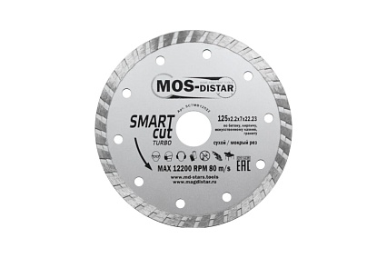 Круг алмазный Turbo Smart Cut (Умный рез) 300х3.3х7х25.4 мм МОS-DISTAR SC7MD30025
