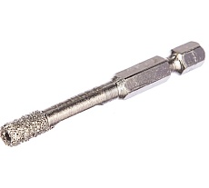 Вакуумное алмазное трубчатое сверло по керамограниту Зубр Профессионал HEX 1/4&quot;, 6 мм, для дрели 29865-06