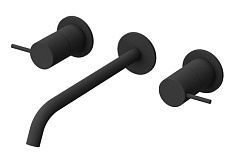 Смеситель для раковины Cezares LEAF-BLI3L-L-NOP черный матовый