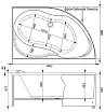 Акриловая ванна Aquanet Graciosa 150x90 R