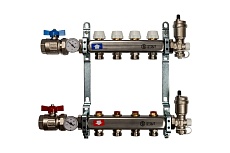 Коллектор из нержавеющей стали в сборе без расходомеров STOUT 4 выхода SMS 0912 000004