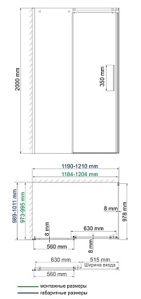 Душевой уголок WasserKRAFT Alme 15R10 120x100