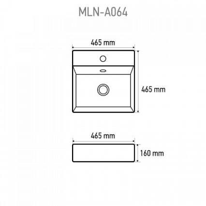 Раковина Melana MLN-A064 46.5 см