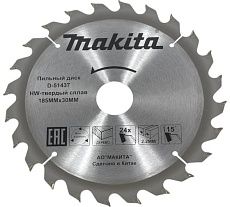 Диск пильный по дереву 185x30/20x2.2/1.4 мм, 24T Makita D-51437