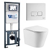 Комплект Weltwasser 10000011511 унитаз Salzbach 043 GL-WT + инсталляция Marberg 410 + кнопка Mar 410 SE GL-WT