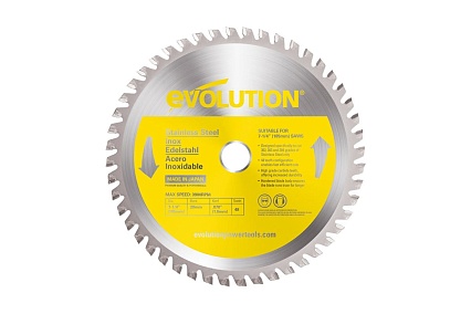 Диск по нержавеющей стали (185x20x1 мм) Evolution S185TCT-48CS