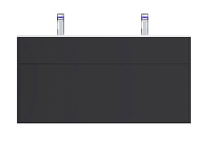 Тумба с раковиной Am.Pm Inspire 2.0 120 см подвесная, графит матовый