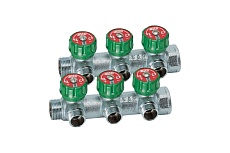 Регулирующий коллектор FAR 3/4 ВР-НР, с 3 отверстиями 1/2 НР FK 3822 3412 SET2