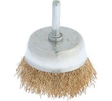 Щетка металлическая со шпилькой, чашка, 65 мм для дрели Тундра 1032350