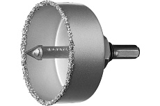 Коронка-чашка в сборе с державкой и сверлом Зубр Профессионал 67х25 мм, карбид-вольфрамовая крошка 33360-067_z01