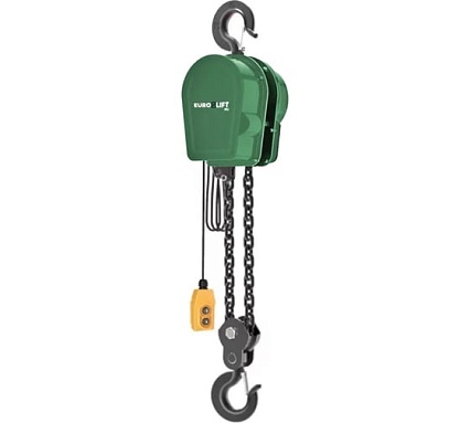 Электрическая цепная таль EURO-LIFT dhs 5т 12м 380в, 0,5 квт, 0,6 м/мин 00-00005151