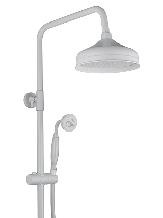 Душевая стойка Wonzon&Woghand Retro WW-B3041-MW термостат, белый матовый
