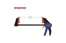 Быстросъемный мини зажим для штанги WORKPRO 100 мм, 2 шт. WP201016