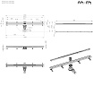Душевой лоток Am.Pm MasterFlow W01SC-S11-100-05SB 100 см, комб.затвор, решетка Slim Line, хром матовый