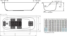 Стальная ванна BLB Universal HG 170x70 с отверстиями для ручек