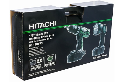 Аккумуляторная дрель-шуруповерт Hitachi DS18DVF3