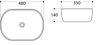 Раковина Art&Max AM-5006-X 48 см белый