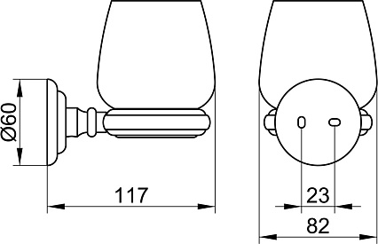 Стакан подвесной Keuco Astor 2150019000 с держателем