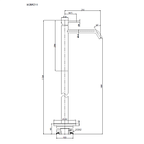 Напольный смеситель AQUAme Siena AQM6211CR хром