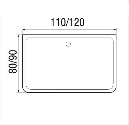 Поддон для душа Wemor 110/80/24 S 110x80 10000006061