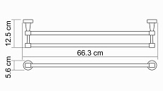 Полотенцедержатель WasserKRAFT Isen K-4040, двойной