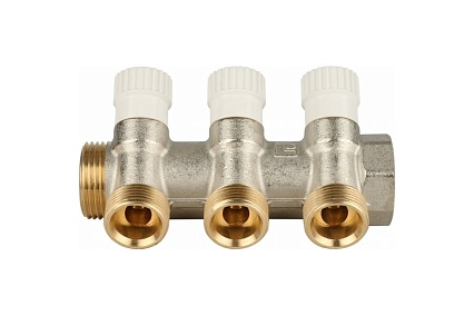 Регулирующий коллектор STOUT 1", 3 отвода 3/4" ЕК RG008UJF58O77P