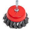 Щетка чашка для дрели 75 мм, витая проволока Gepard GP0855-75