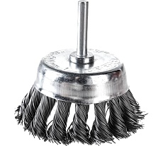 Щетка крацовка чаша витая (75 мм) для дрели Biber 70994 тов-076228