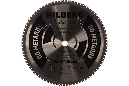 Диск пильный Industrial Металл (350х25.4 мм; 80Т) Hilberg HF350