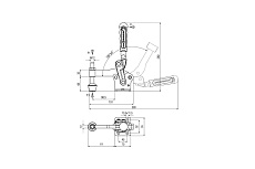 Механический вертикальный прижим KUKAMET усилие 600 кг 241-6