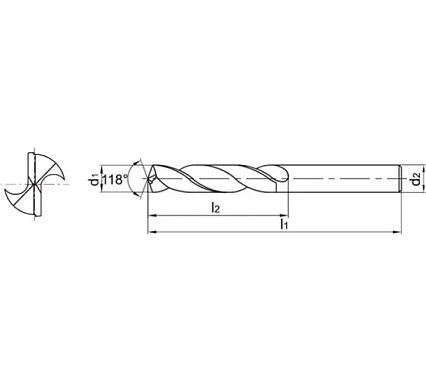 Сверло по металлу 1101SC05-0400 YK20F ZCC-CT 00001202674