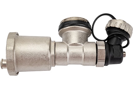 Тройник для коллектора Rvc ТП 1/2 г x 1 ш х 1/2 г, комплект без гайки 12834