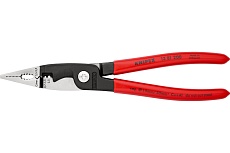 Электромонтажные клещи Knipex 6-в-1, 200 мм, чёрные, 1К ручки, KN-1381200SB