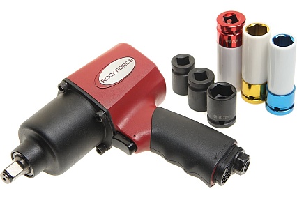 Пневмогайковерт с комплектом головок Rockforce 7 предметов RF-82545K7